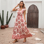 Salma Boho A-Line Floral Sundress