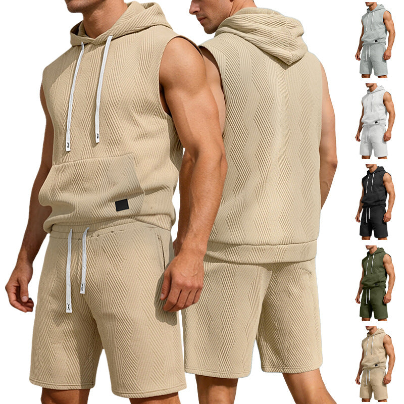Axel Active Hooded Tank & Shorts Gym Set