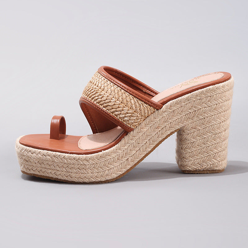 Élise Square Toe Hemp Mule