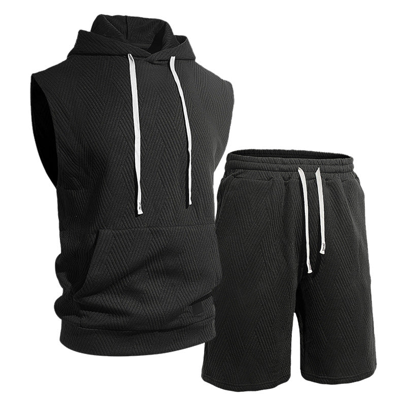 Axel Active Hooded Tank & Shorts Gym Set