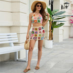 Freya Boho Floral Beach Cover-Up Set