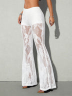 Léa Nightclub Lace Flared Pants