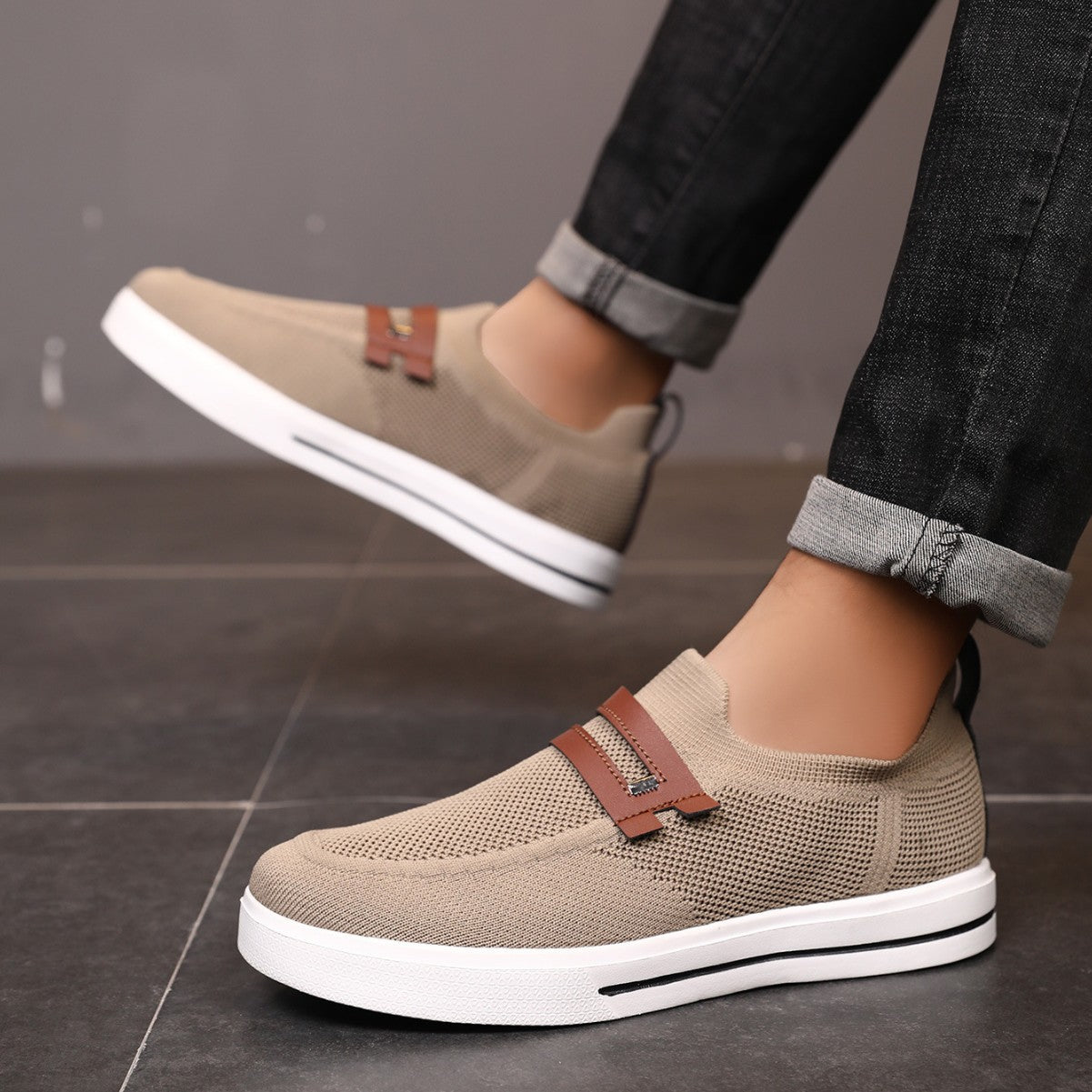 Grant Ellison Flyknit Slip-Ons