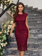 Léa Floral Lace Cocktail Dress
