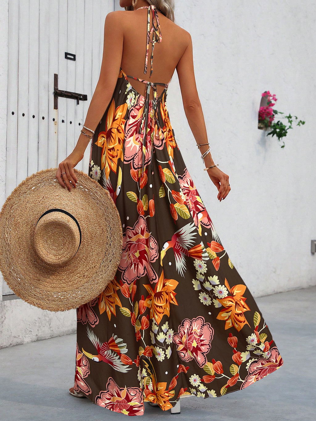 Léa Bohemian Floral Vacation Maxi Dress