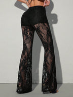 Léa Nightclub Lace Flared Pants