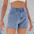 Léa Sparkling Gems Denim Shorts