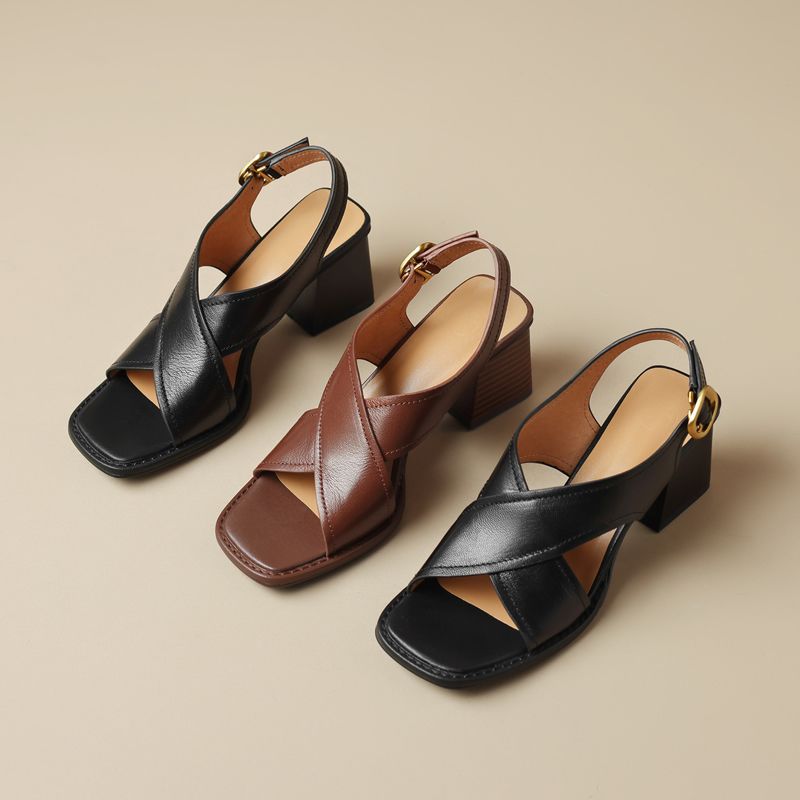 Élise Cross Strap Heel