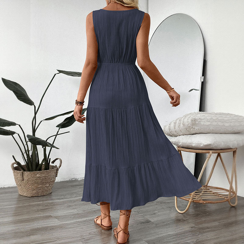 Léa Ruffle Layered Sleeveless Sundress