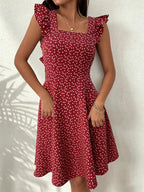 Léa Garden Ruffle Sleeves Cotton Sundress