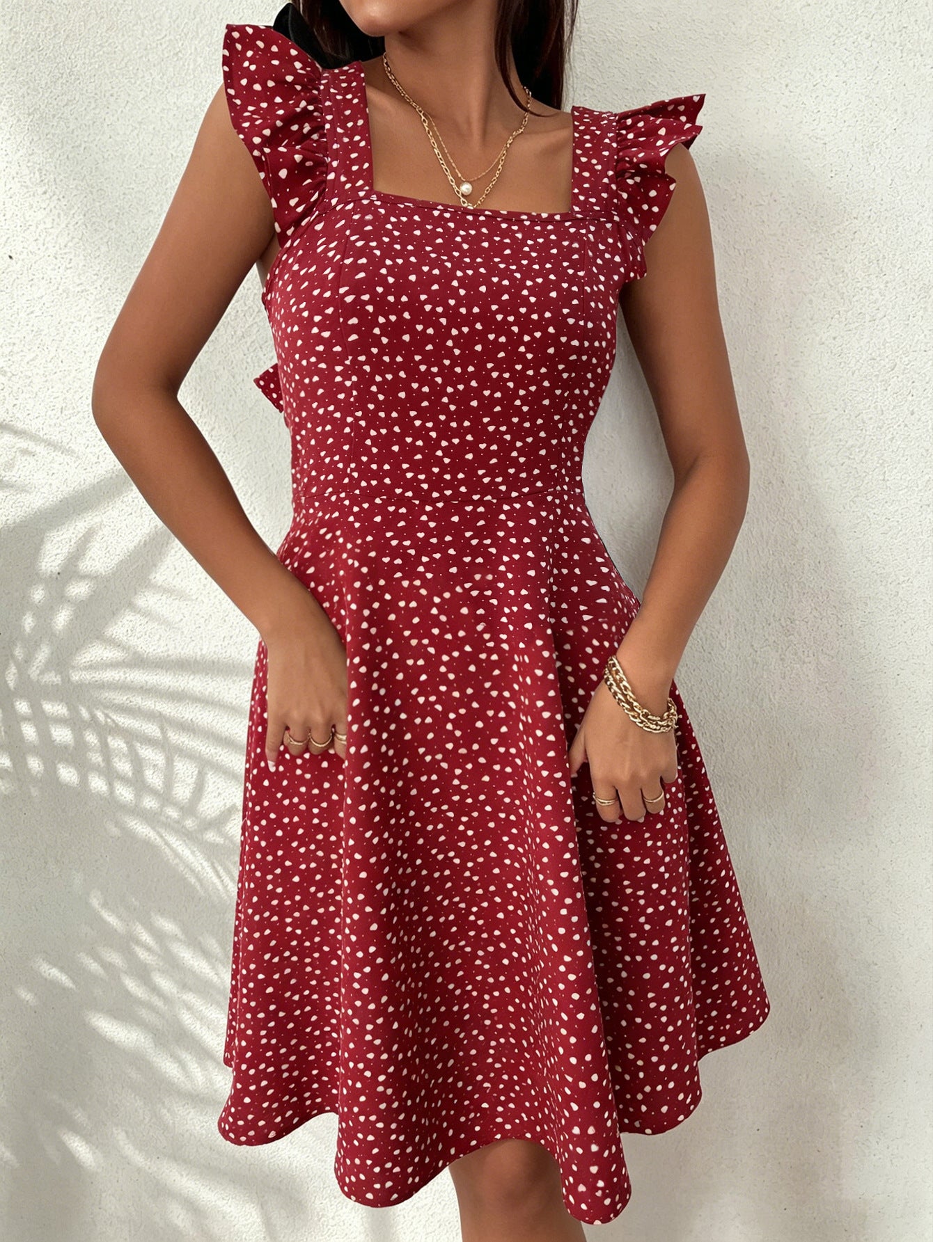 Léa Garden Ruffle Sleeves Cotton Sundress
