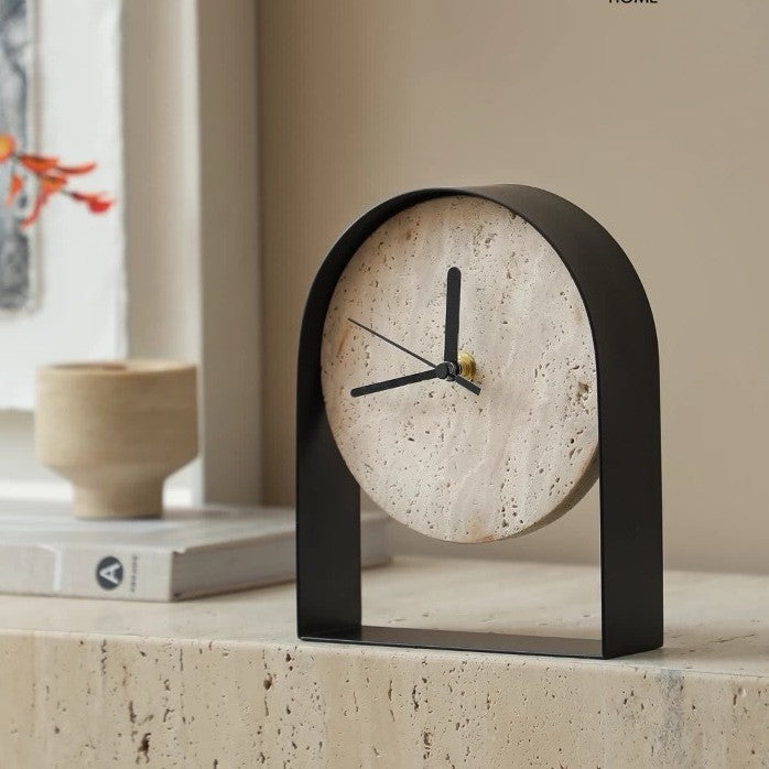 Minimal Stone Wabi-Sabi Clock