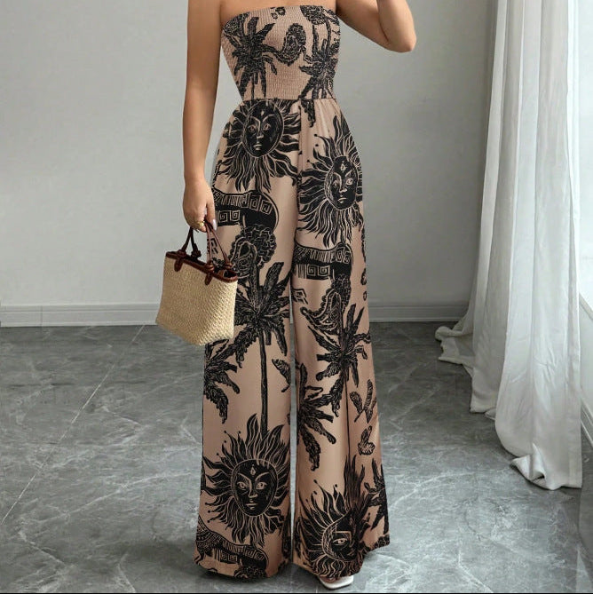 Léa Floral Backless Jumpsuit