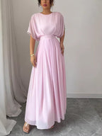 Léa Pink Floral Pleated Wedding Guest Dress