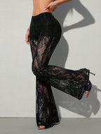 Léa Nightclub Lace Flared Pants