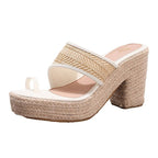 Élise Square Toe Hemp Mule