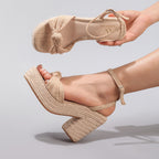Élise Woven Vacation Wedge Sandals
