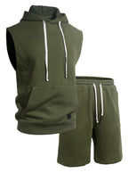 Axel Active Hooded Tank & Shorts Gym Set