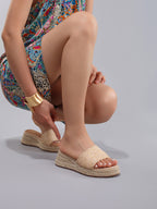 Élise Casual Woven Platform Sandals