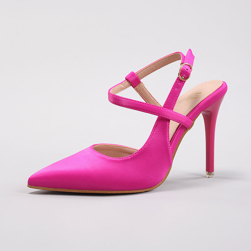 Élise Luxe Satin Slingback Heels