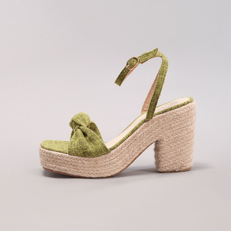 Élise Woven Vacation Wedge Sandals