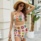 Freya Boho Floral Beach Cover-Up Set