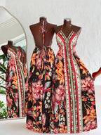 Léa Bohemian Floral Vacation Maxi Dress