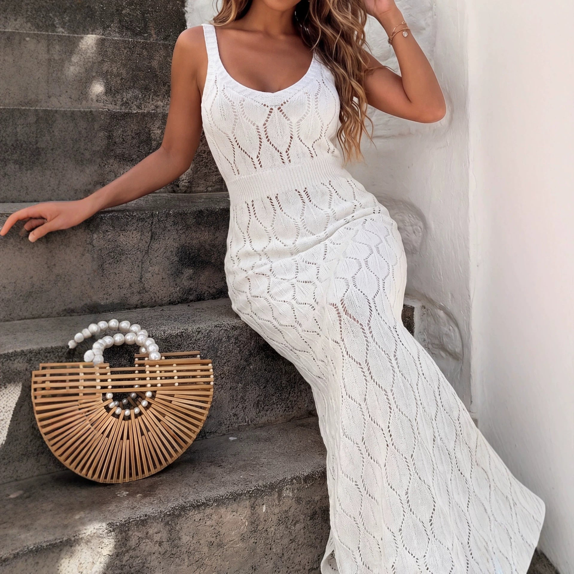 Freya Elegant Knitted Beach Sundress