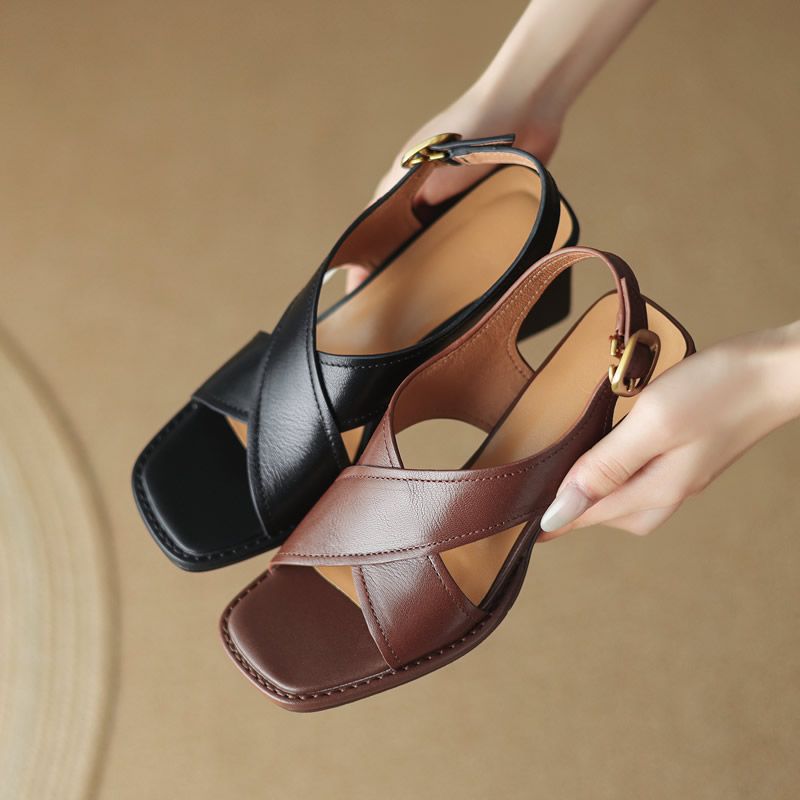 Élise Cross Strap Heel