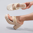 Élise Square Toe Hemp Mule