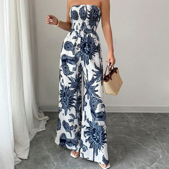Léa Floral Backless Jumpsuit