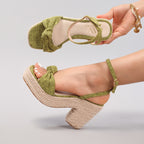 Élise Woven Vacation Wedge Sandals