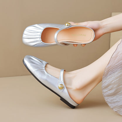Ava Greene Creased Slip-Ons