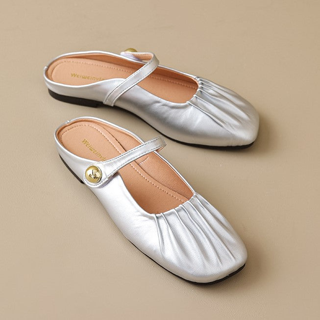 Ava Greene Creased Slip-Ons