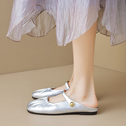 Ava Greene Creased Slip-Ons