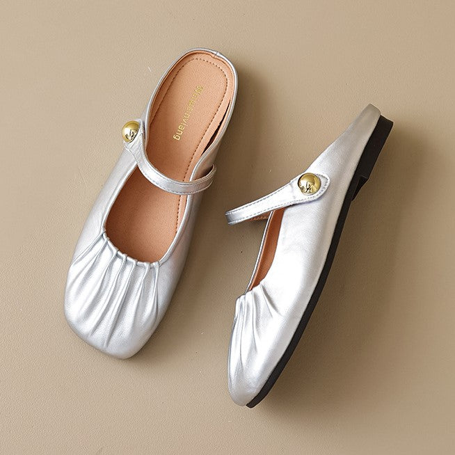 Ava Greene Creased Slip-Ons