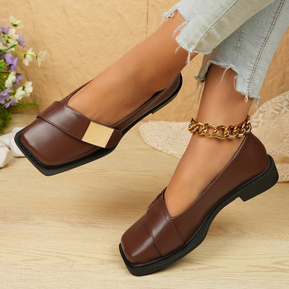 Ava Greene Square Buckle Slips