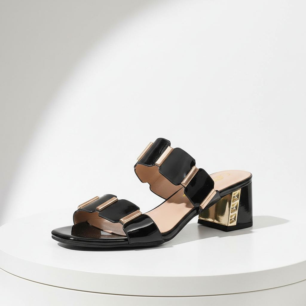 Élise Gold Glam Mule
