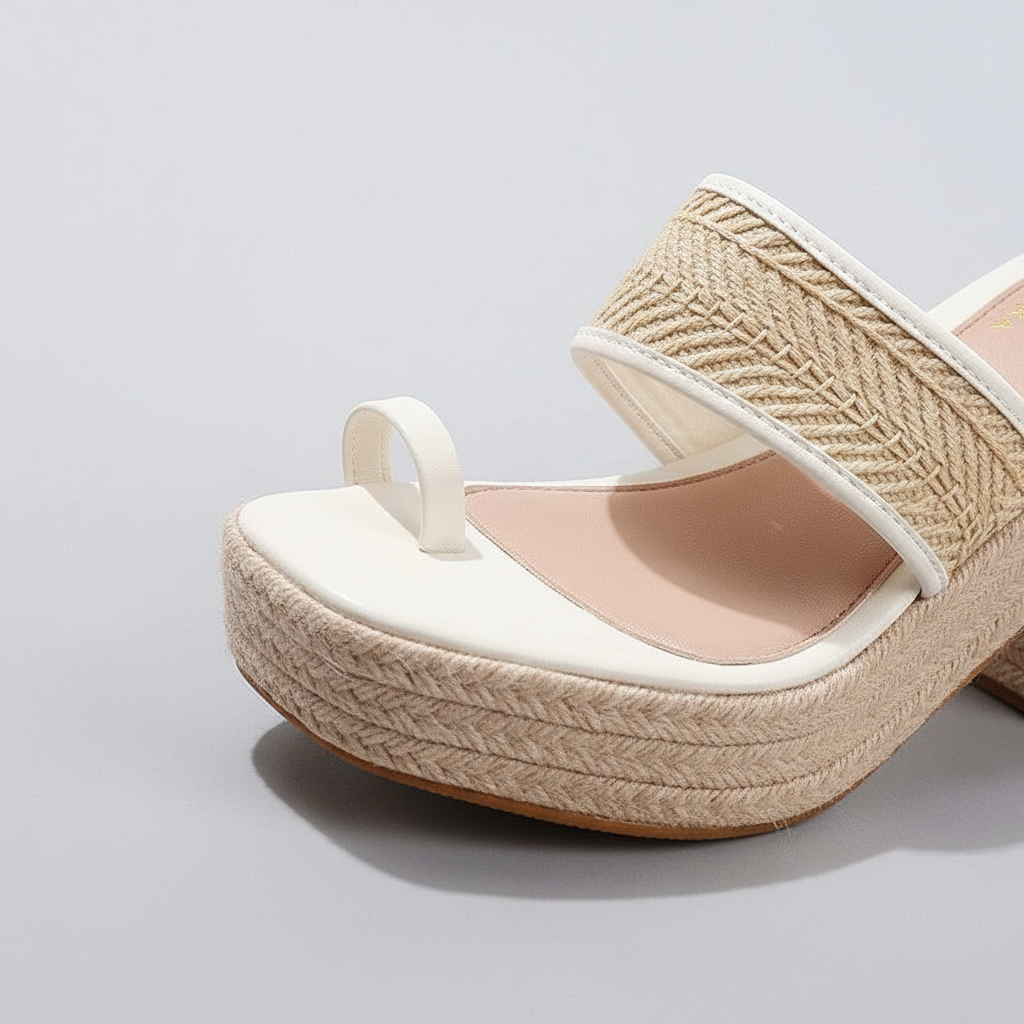 Élise Square Toe Hemp Mule