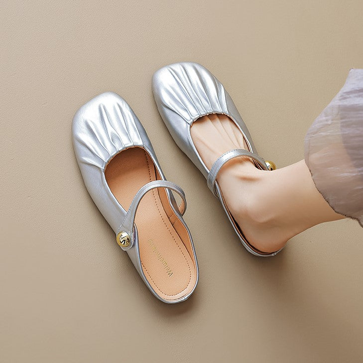 Ava Greene Creased Slip-Ons