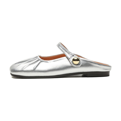 Ava Greene Creased Slip-Ons