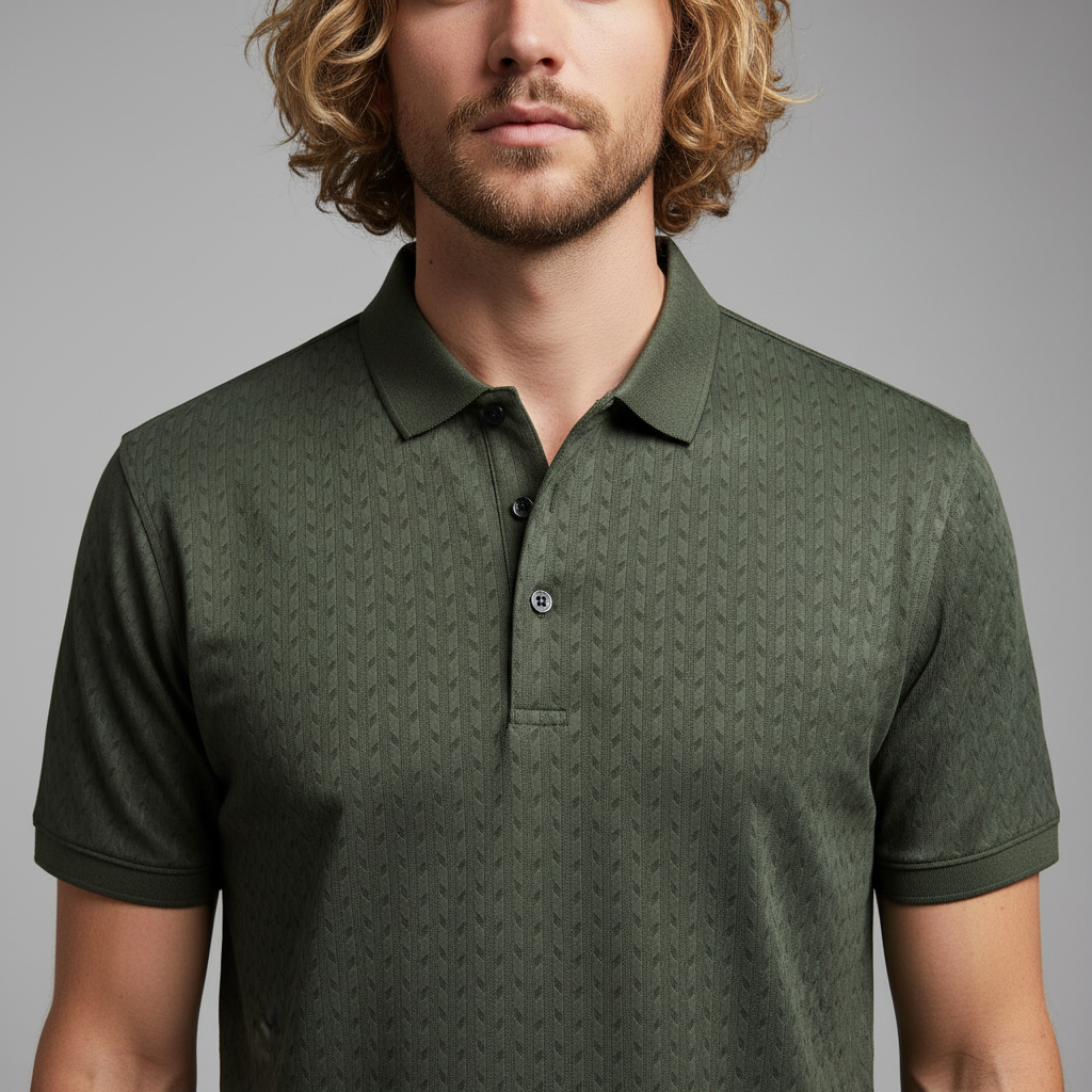 Donavan Feather Lapel Polo