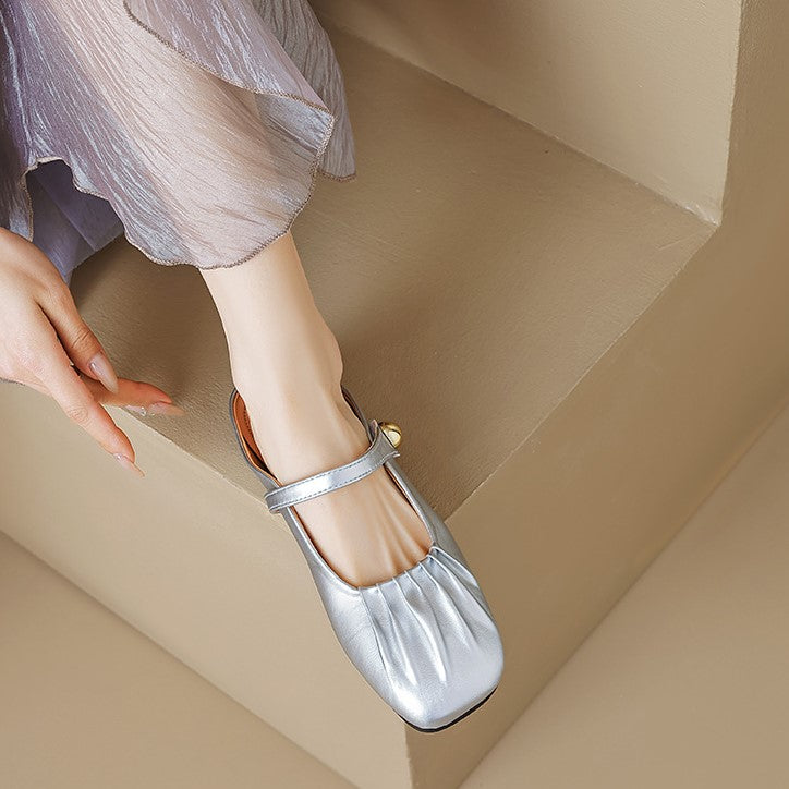 Ava Greene Creased Slip-Ons