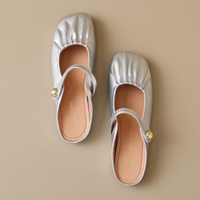 Ava Greene Creased Slip-Ons