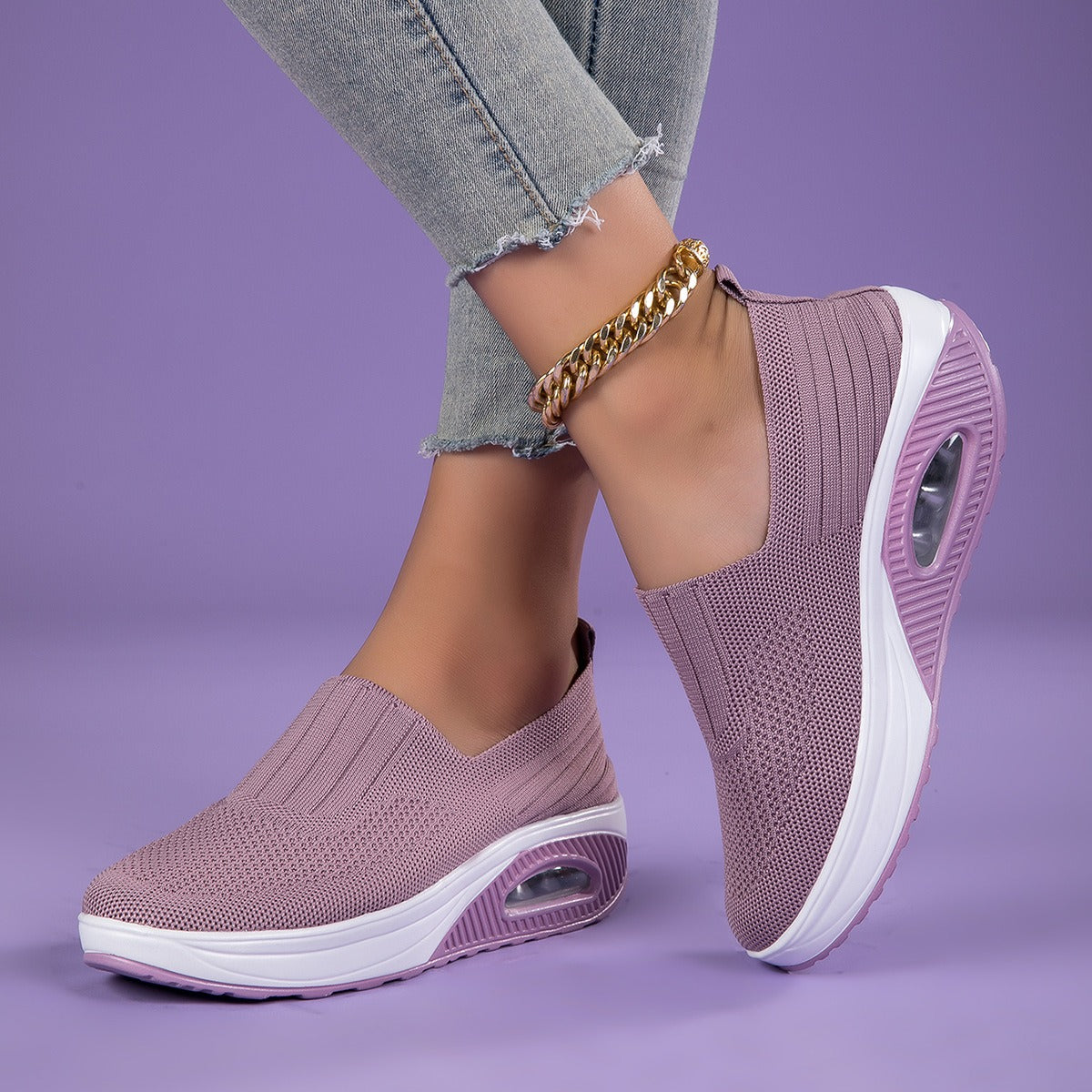 StrideJoy Cloudknit Slip-Ons