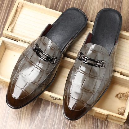 Victor Grey Croc Slip-On