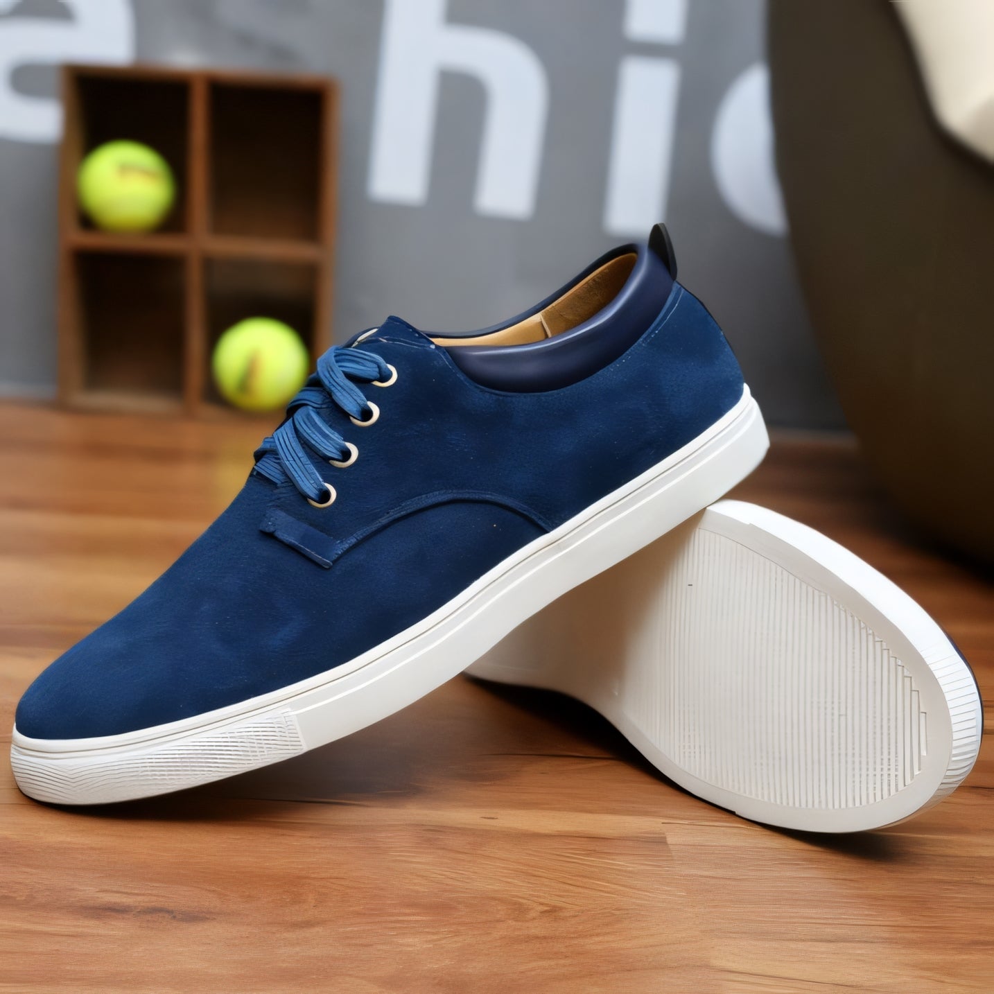 Victor Grey Suede Oxfords